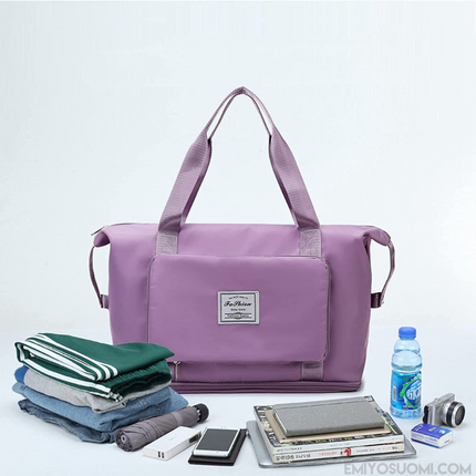 Foldable Waterproof Weekender Travel Bag – Lightweight Carry-On Duffel with Luggage Sleeve