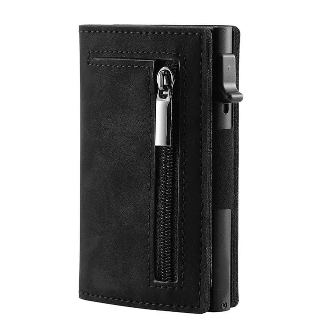 Premium RFID Wallet with Zipper Pocket – Compact & Anti-Skim Protection