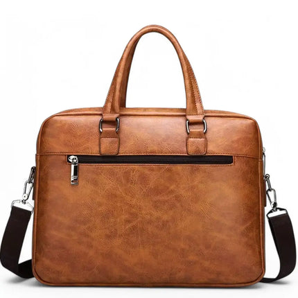 Brown Leather Laptop Bag – Stylish, Durable & Functional
