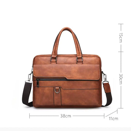 Brown Leather Laptop Bag – Stylish, Durable & Functional