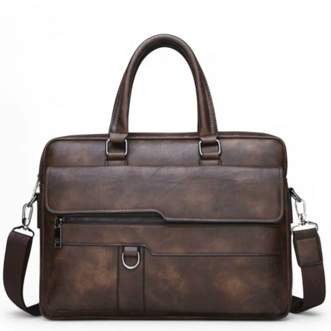 Brown Leather Laptop Bag – Stylish, Durable & Functional