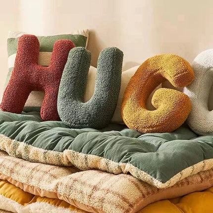 Soft Velvet Alphabet Letter Cushions – Personalized Kids Room Decor & Educational Play Pillow