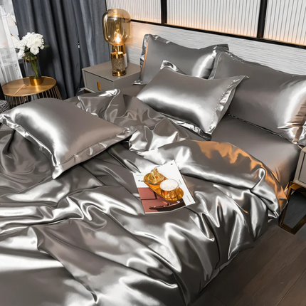 Luxury Silky Satin Bedding Set – Soft, Breathable & Hypoallergenic Comfort for a Stylish Bedroom