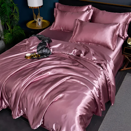 Luxury Silky Satin Bedding Set – Soft, Breathable & Hypoallergenic Comfort for a Stylish Bedroom