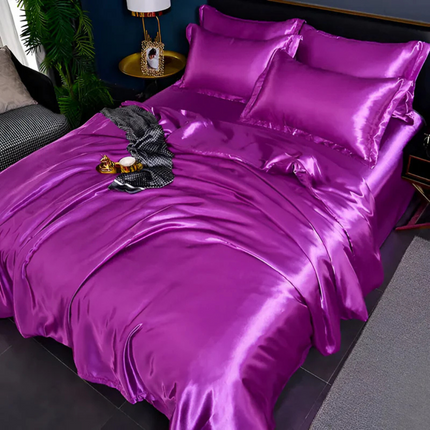 Luxury Silky Satin Bedding Set – Soft, Breathable & Hypoallergenic Comfort for a Stylish Bedroom