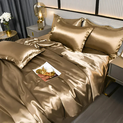 Luxury Silky Satin Bedding Set – Soft, Breathable & Hypoallergenic Comfort for a Stylish Bedroom