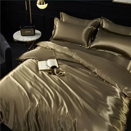 Luxury Silky Satin Bedding Set – Soft, Breathable & Hypoallergenic Comfort for a Stylish Bedroom