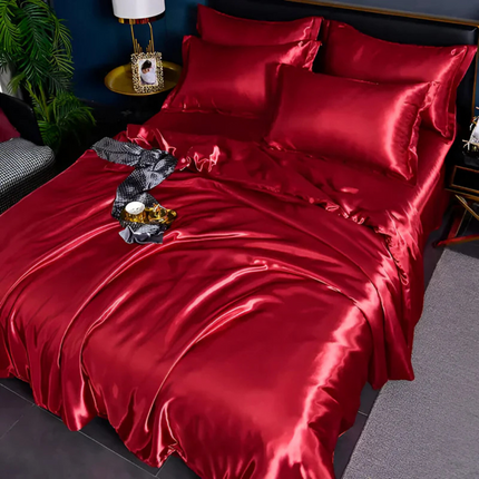 Luxury Silky Satin Bedding Set – Soft, Breathable & Hypoallergenic Comfort for a Stylish Bedroom