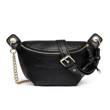 Vegan Leather Convertible Crossbody & Belt Bag – Minimalist, Adjustable Strap, Secure Closure
