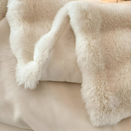 Cozy Fluffy Fleece Throw Blanket 59" x 79" – Ultra-Soft, Warm & Stylish Accent for Home Decor