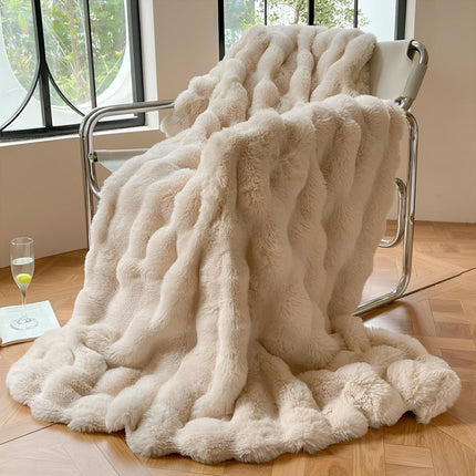 Ultra-Soft Fluffy Fleece Throw Blanket 50"" x 60"" – Cozy & Warm for Couch, Bed & Travel