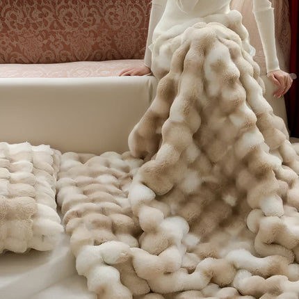 Ultra-Soft Fluffy Fleece Throw Blanket 50"" x 60"" – Cozy & Warm for Couch, Bed & Travel