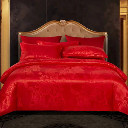 Luxury Satin Duvet Cover Set 90" x 90" – Silky Soft, Breathable Bedding with Elegant Jacquard Design