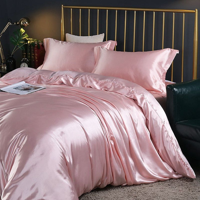 Luxury Satin Duvet Cover Set 59" x 79" – Silky, Breathable Bedding for Year-Round Comfort