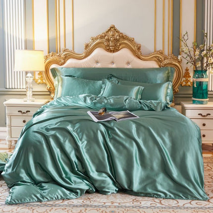 Luxury Satin Duvet Cover Set 59" x 79" – Silky, Breathable Bedding for Year-Round Comfort