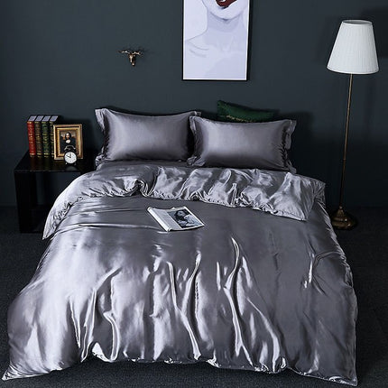 Luxury Satin Duvet Cover Set 59" x 79" – Silky, Breathable Bedding for Year-Round Comfort