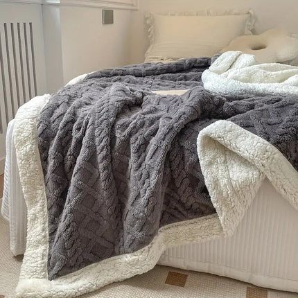 Reversible Sherpa Fleece Throw Blanket 51" x 63" – Ultra-Soft, Cozy & Machine Washable for Indoor & Outdoor Use