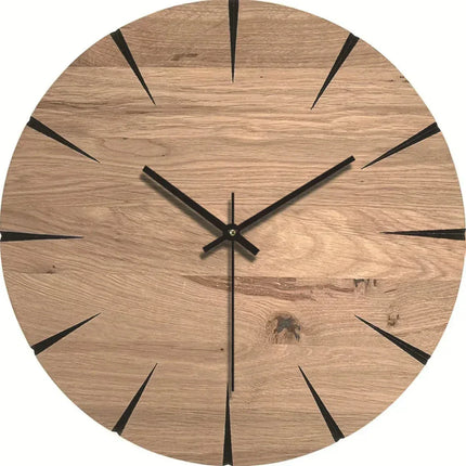 Silent Modern Wall Clock with Wood Effect – Elegant & Minimalist Home Decor for Living Room or Bedroom