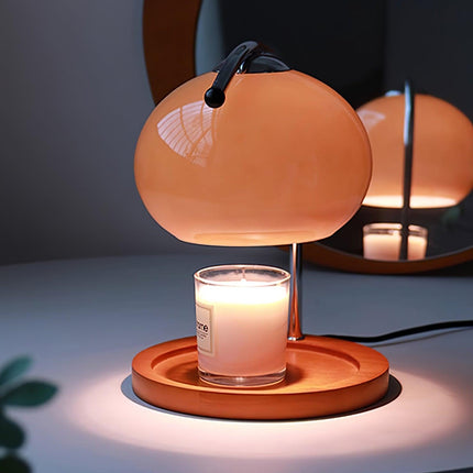 Mid-Century Candle Warmer Lamp – Elegant Flameless Scented Candle Melter for Cozy Home Décor (6" x 7.9")