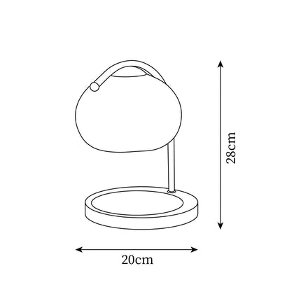 Mid-Century Candle Warmer Lamp – Elegant Flameless Scented Candle Melter for Cozy Home Décor (6" x 7.9")