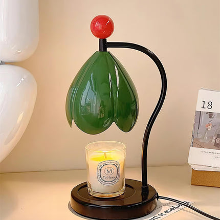 Floral Candle Warmer Lamp 5.9" x 13.4" – Elegant Flower-Inspired Home Décor for Cozy Aromatic Ambiance