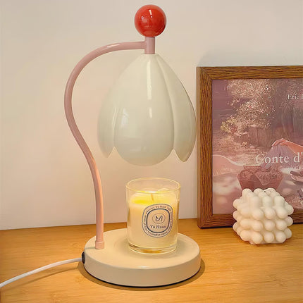 Floral Candle Warmer Lamp 5.9" x 13.4" – Elegant Flower-Inspired Home Décor for Cozy Aromatic Ambiance