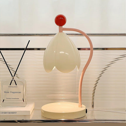 Floral Candle Warmer Lamp 5.9" x 13.4" – Elegant Flower-Inspired Home Décor for Cozy Aromatic Ambiance