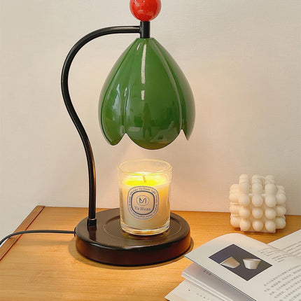 Floral Candle Warmer Lamp 5.9" x 13.4" – Elegant Flower-Inspired Home Décor for Cozy Aromatic Ambiance