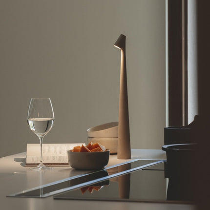 Modern LED Candle-Style Table Lamp – Dimmable & Wireless | Elegant Ambient Lighting