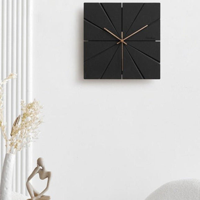 Minimalist Silent Wall Clock 12" – Modern Decorative Clock with Walnut Hands & Quiet Sweep Movement
