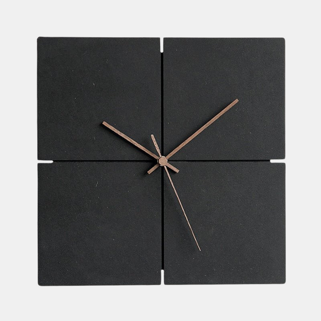 Minimalist Silent Wall Clock 12" – Modern Decorative Clock with Walnut Hands & Quiet Sweep Movement