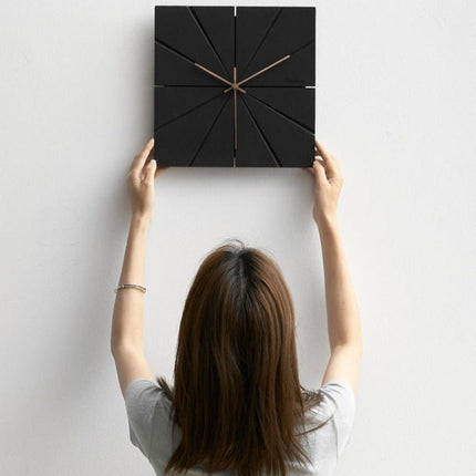 Minimalist Silent Wall Clock 12" – Modern Decorative Clock with Walnut Hands & Quiet Sweep Movement