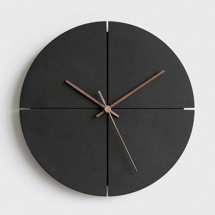 Minimalist Silent Wall Clock 12" – Modern Decorative Clock with Walnut Hands & Quiet Sweep Movement