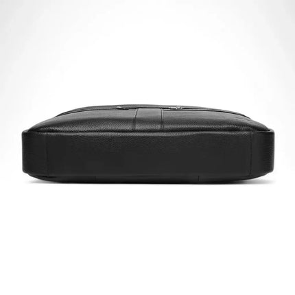 Premium Leather Laptop Bag for Men – 15.6" Briefcase with Padded Compartment & Organizational Features