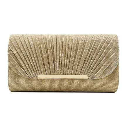 Elegant Night Clutch – Shimmering Evening Bag with Gold Closure – Available in Multiple Colors