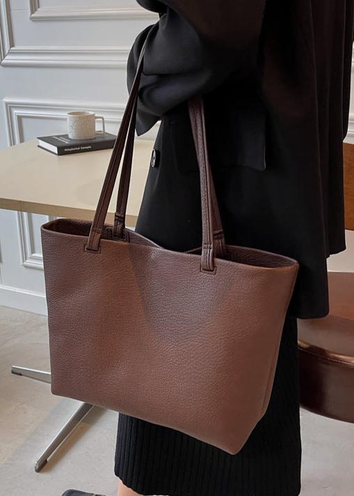 Soft Leather Tote Bag | Spacious Vegan Leather Work & Daily Tote for Women