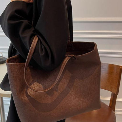 Soft Leather Tote Bag | Spacious Vegan Leather Work & Daily Tote for Women