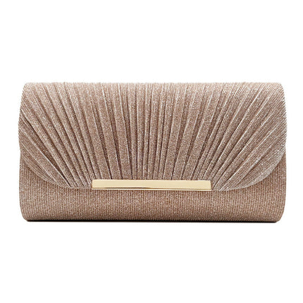 Elegant Night Clutch – Shimmering Evening Bag with Gold Closure – Available in Multiple Colors