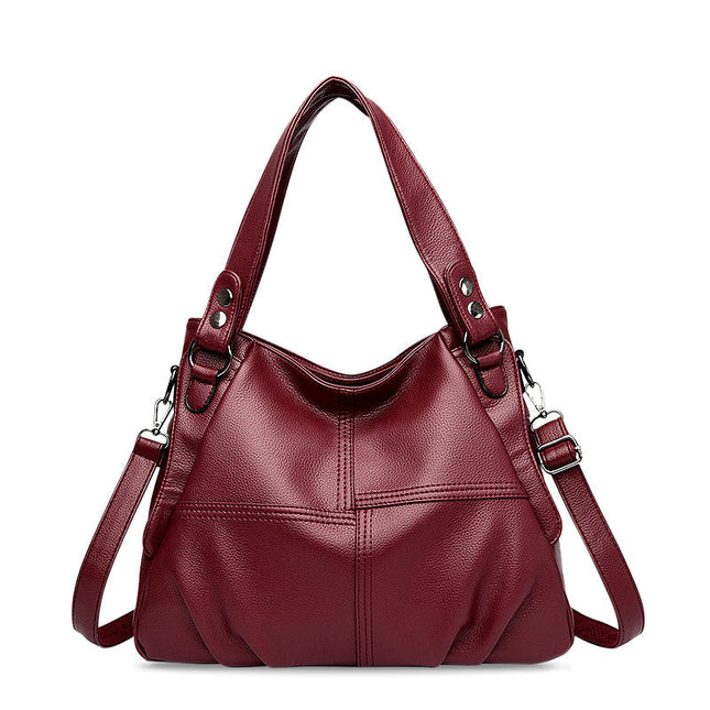 Burgundy Shoulder Bag – Stylish & Practical Vegan Leather Purse