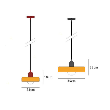 Color-Splash Glass Pendant Light 9.8" º 7.1" / 13.8" º 8.7" – Modern Adjustable Hanging Lamp for Kitchen, Dining & Living Room