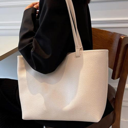 Soft Leather Tote Bag | Spacious Vegan Leather Work & Daily Tote for Women