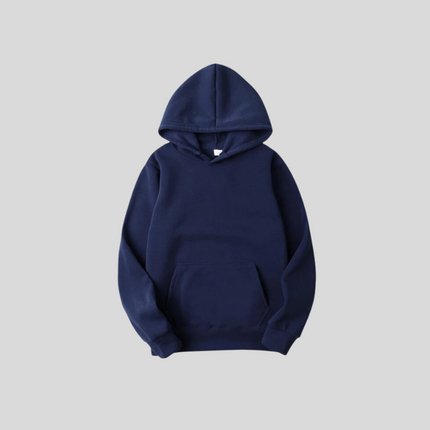 Unisex Navy Blue Hoodie – Comfortable Oversized Hooded Sweater
