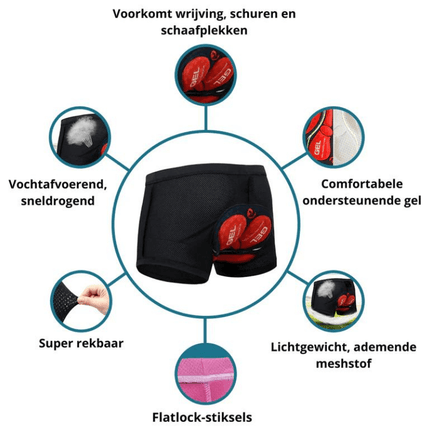 3D Gel Padded Cycling Underwear – Breathable & Shock-Absorbing Bike Shorts for Long Rides