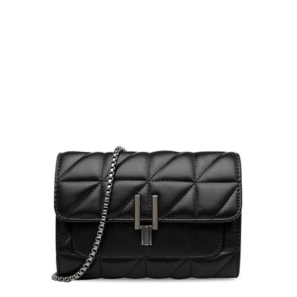 Luxury Quilted Shoulder Bag with Chain – Vegan Leather