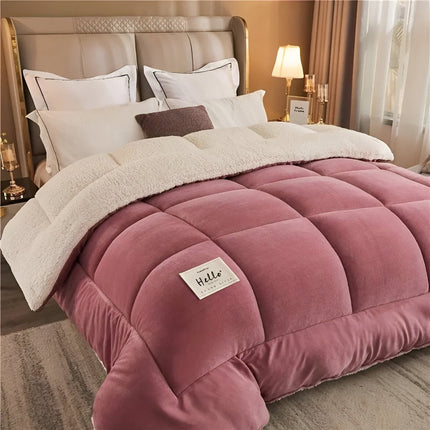Fleece Comforter Sherpa Fleece Blanket – Ultra-Soft Velvet Throw for Cozy Fall & Winter Nights