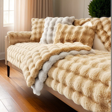 Luxury Plush Sofa Cover – Thick Velvet Furniture Protector for Dogs & Cats – Machine Washable, Anti-Slip, Pet-Friendly Couch Slipcover