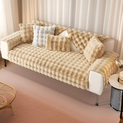 Luxury Plush Sofa Cover – Thick Velvet Furniture Protector for Dogs & Cats – Machine Washable, Anti-Slip, Pet-Friendly Couch Slipcover