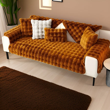 Luxury Plush Sofa Cover – Thick Velvet Furniture Protector for Dogs & Cats – Machine Washable, Anti-Slip, Pet-Friendly Couch Slipcover
