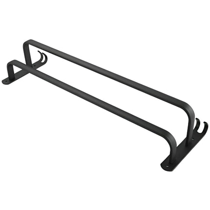 Space-Saving Wall Mounted Towel Rack – Modern Black Aluminum Bathroom Organizer (15.7"–23.6")