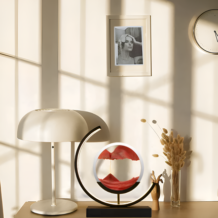 Relaxing LED Sand Lamp with Remote & App – Dimmable 3-Color Ambient Mood Light, 10″ x 11″ Decorative Sandscape for Home